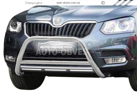 Skoda Yeti bull bar - type: without grill фото 0