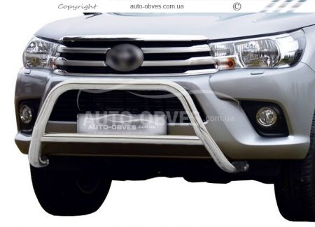 Front bar Toyota Hilux 2015-2020 - type: without grill фото 0