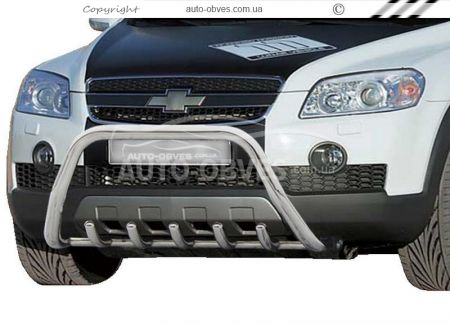 Bull bar Chevrolet Captiva 2006-2011 - type: without jumper фото 0