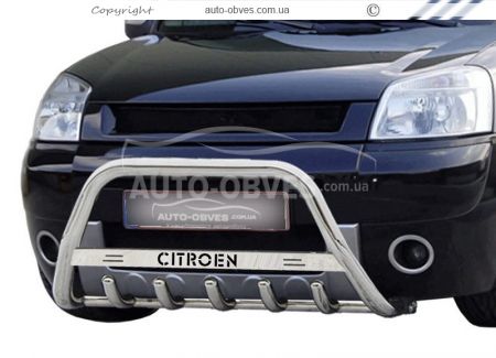 Кенгурятник Citroen Berlingo 2002-2007 - тип: с логотипом фото 1