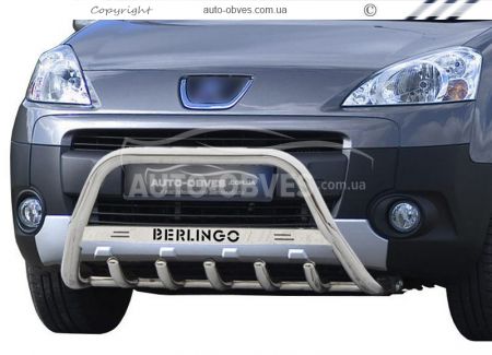 Кенгурятник Citroen Berlingo 2008-2017 - тип: з логотипом фото 0