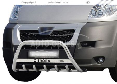 Кенгурятник Citroen Jumper 2006-2014 - тип: с логотипом фото 1