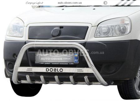 Кенгурятник Fiat Doblo 2001-2012 - тип: з логотипом фото 0