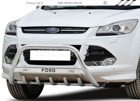 Кенгурятник Ford Escape 2013-2016 - тип: с логотипом фото 1