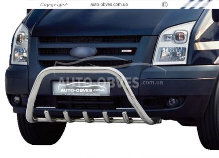 Bull bar Ford Transit 2006-2014 - type: without jumper фото 0
