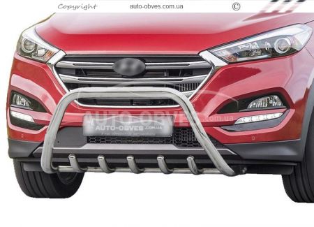 Front bar Hyundai Tucson 2019-2021 - type: without jumper фото 0