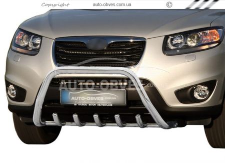 Front bar Hyundai Santa Fe 2006-2010 - type: without jumper фото 0