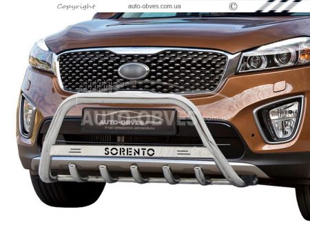 Кенгурятник Kia Sorento Prime 2015-2020 - тип: з логотипом фото 0