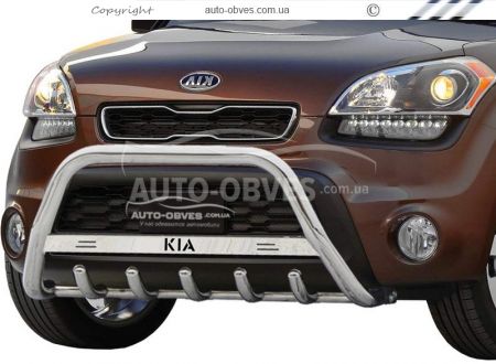 Bull bar Kia Soul 2009-2014 - type: with logo фото 0