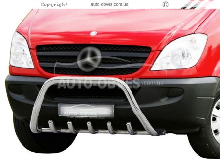 Bull bar Mercedes Sprinter 2006-2013 - type: without jumper фото 0