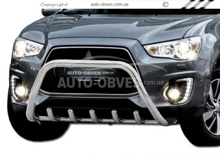 Bullbar Mitsubishi ASX 2013-2016 - type: without jumper фото 0