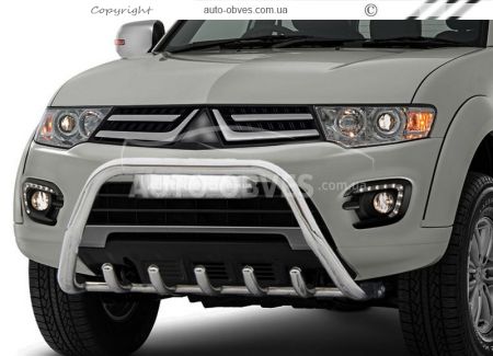 Front bar Mitsubishi Pajero Sport 2008-2016 - type: without jumper фото 0