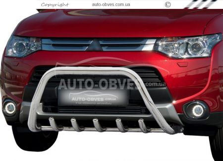 Кенгурятник Mitsubishi Outlander 2013-2015 - тип: без перемички фото 0