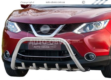 Кенгурятник Nissan Qashqai 2014-2017 - тип: без перемички фото 0