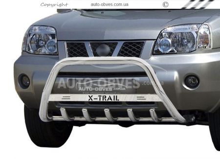 Кенгурятник Nissan X-Trail t30 2003-2006 - тип: с логотипом фото 0