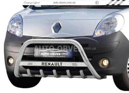 Кенгурятник Renault Kangoo 2008-2021 - тип: с логотипом фото 1