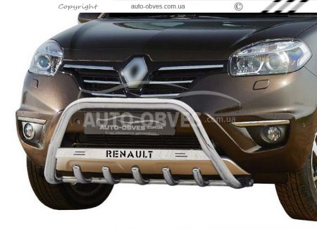 Кенгурятник Renault Koleos 2009-2016 - тип: с логотипом фото 0