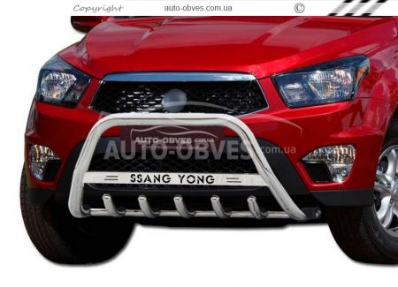 Кенгурятник Ssangyong Korando Sports - тип: с логотипом фото 1