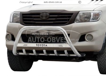 Кенгурятник Toyota Hilux 2006-2012 - тип: з логотипом фото 1