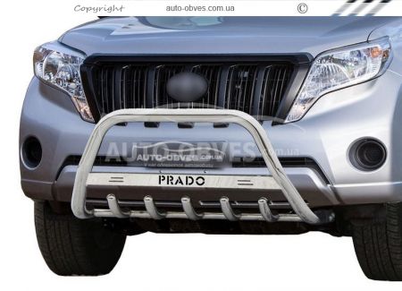Bull bar Toyota Prado 150 2014-2018 - type: with logo фото 0