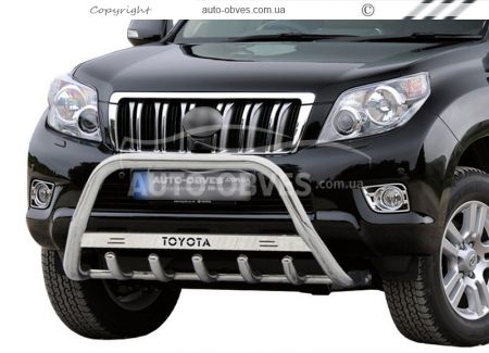 Bull bar Toyota Prado 150 2009-2013 - type: with logo фото 1