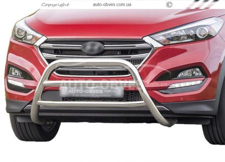 Кенгурятник Hyundai Tucson 2019-2021 - тип: на 2 перемычки фото 0