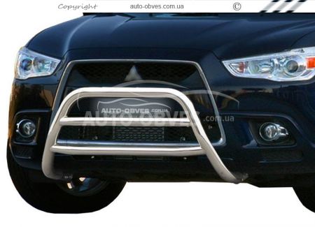 Front bar Mitsubishi ASX 2010-2013 - type: 2 jumpers фото 0