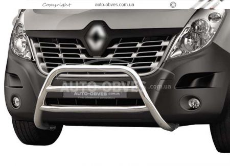 Front bar Renault Master 2010-2023 - type: 2 jumpers фото 0