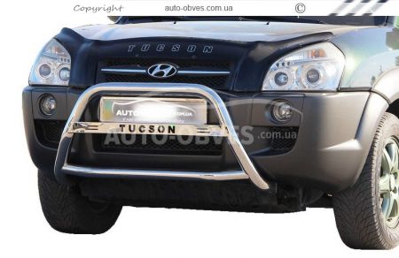 Front bar Hyundai Tucson 2004-2014 - type: 2 jumpers фото 0