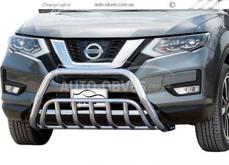 Кенгурятник Nissan X-Trail 2017-2021 - тип: двойной фото 0