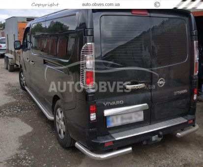 Захист заднього бампера Opel Vivaro 2015-2019 - тип: кути одинарні фото 2