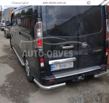 Захист заднього бампера Renault Trafic 2015-... - тип: кути одинарні фото 2