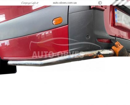 Захист заднього бампера Mercedes Sprinter - тип: кути одинарні до штатної підніжки фото 3