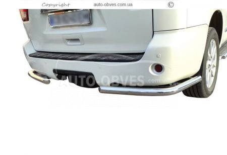 Защита заднего бампера Toyota Sequoia - тип: углы одинарные фото 0