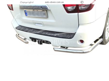 Защита заднего бампера Toyota Sequoia - тип: углы одинарные фото 1