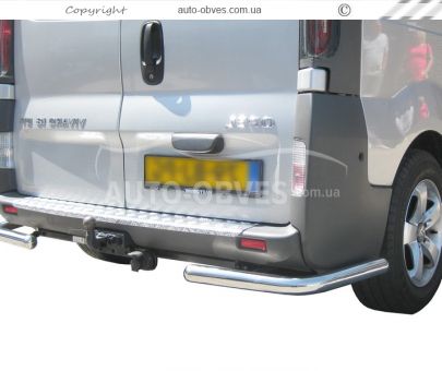 Захист заднього бампера Opel Vivaro - тип: кути одинарні фото 0