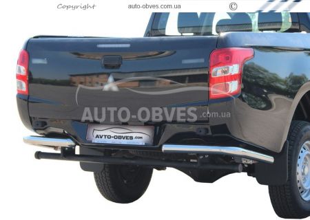 Rear bumper protection Mitsubishi L200 2015-2018 - type: single corners фото 0