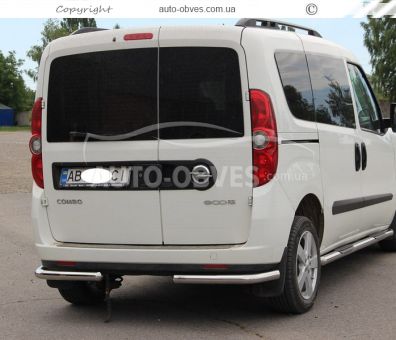 Захист заднього бампера Fiat Doblo 2015-... - тип: кути одинарні фото 1