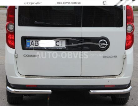 Защита заднего бампера Opel Combo - тип: углы одинарные фото 3