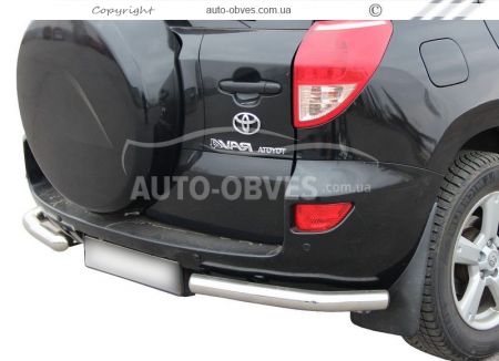 Защита заднего бампера Toyota Rav4 - тип: углы одинарные фото 0
