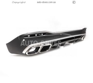 Rear diffuser with nozzles Mercedes GLE coupe w167 2018-… - type: chrome фото 1