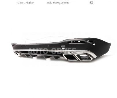 Rear diffuser with nozzles Mercedes GLE coupe w167 2018-… - type: chrome фото 0