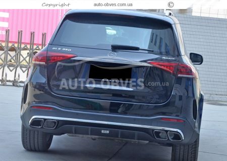 Rear diffuser with nozzles Mercedes GLE coupe w167 2018-… - type: chrome фото 6