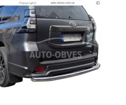 Защита заднего бампера Toyota Prado 150 2021-... - тип: одинарная труба, комплектация премиум фото 0