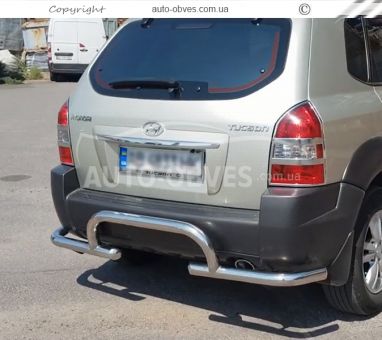 Hyundai Tucson rear bumper protection - type: corners with towbar stroke фото 4