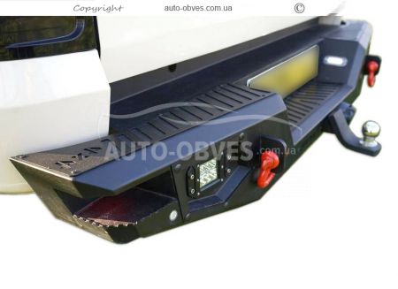 Rear power bumper for MItsubishi L200 2019-... - тип: v2 photo 1