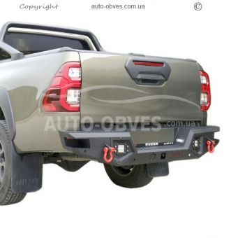 Задній бампер силовий для Toyota Hilux 2015-... - тип: v2 фото 1