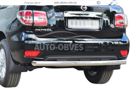 Rear bumper protection Nissan Patrol 2014-... - type: single pipe, on order 5-7 days фото 0