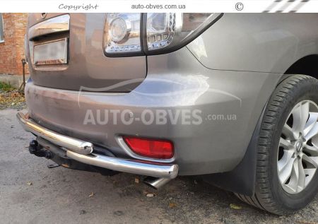 Rear bumper guard Nissan Patrol - type: cut with pipe photo 3