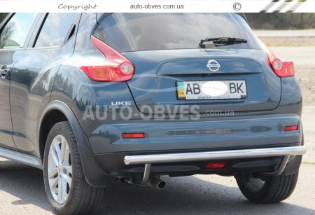 Nissan Juke rear bumper protection - type: single pipe фото 2